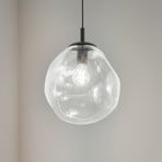 Sol Mini hanglamp, glas, Ø 25 cm, zwart/helder