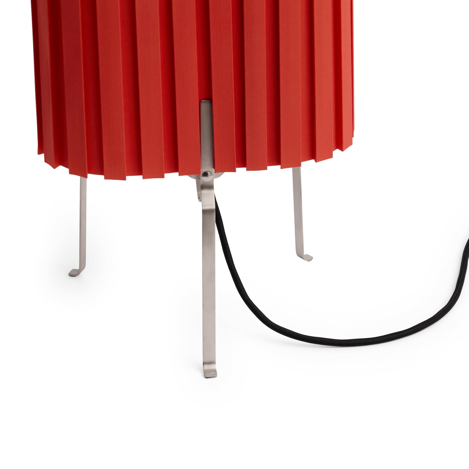 Canelé bordlampe, rød, høyde 37 cm, E14, tekstil – HAY