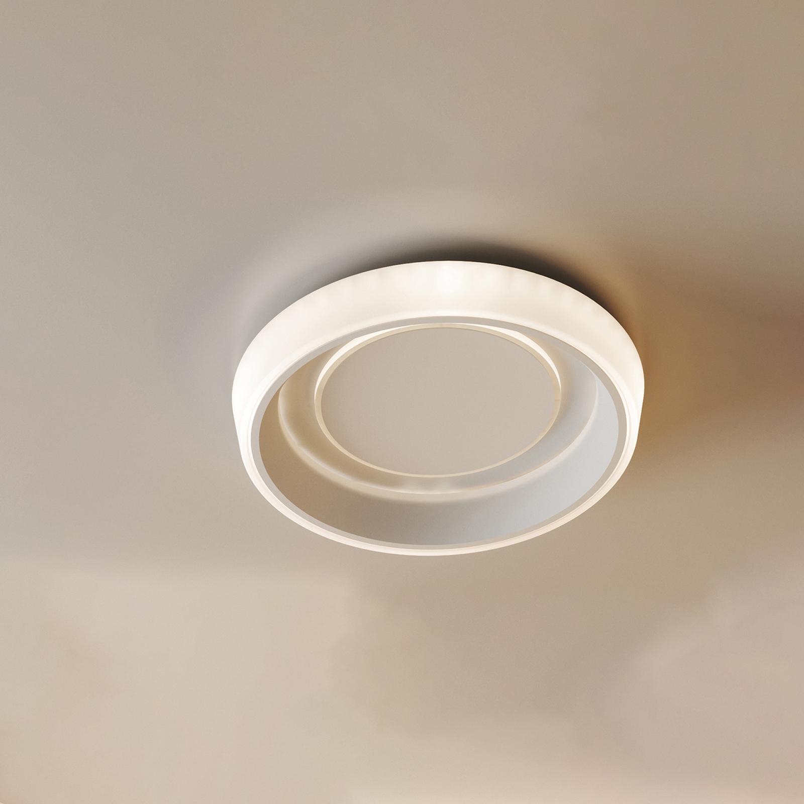 Nurax LED ceiling light selectable light colour, round