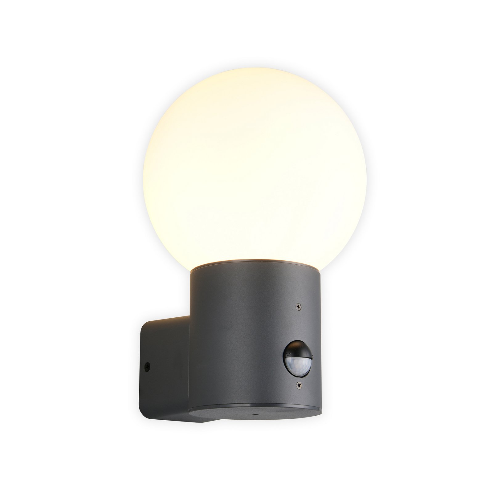 Āra sienas lampa Mures, antracīta krāsā, augstums 28 cm, metāls, sensors