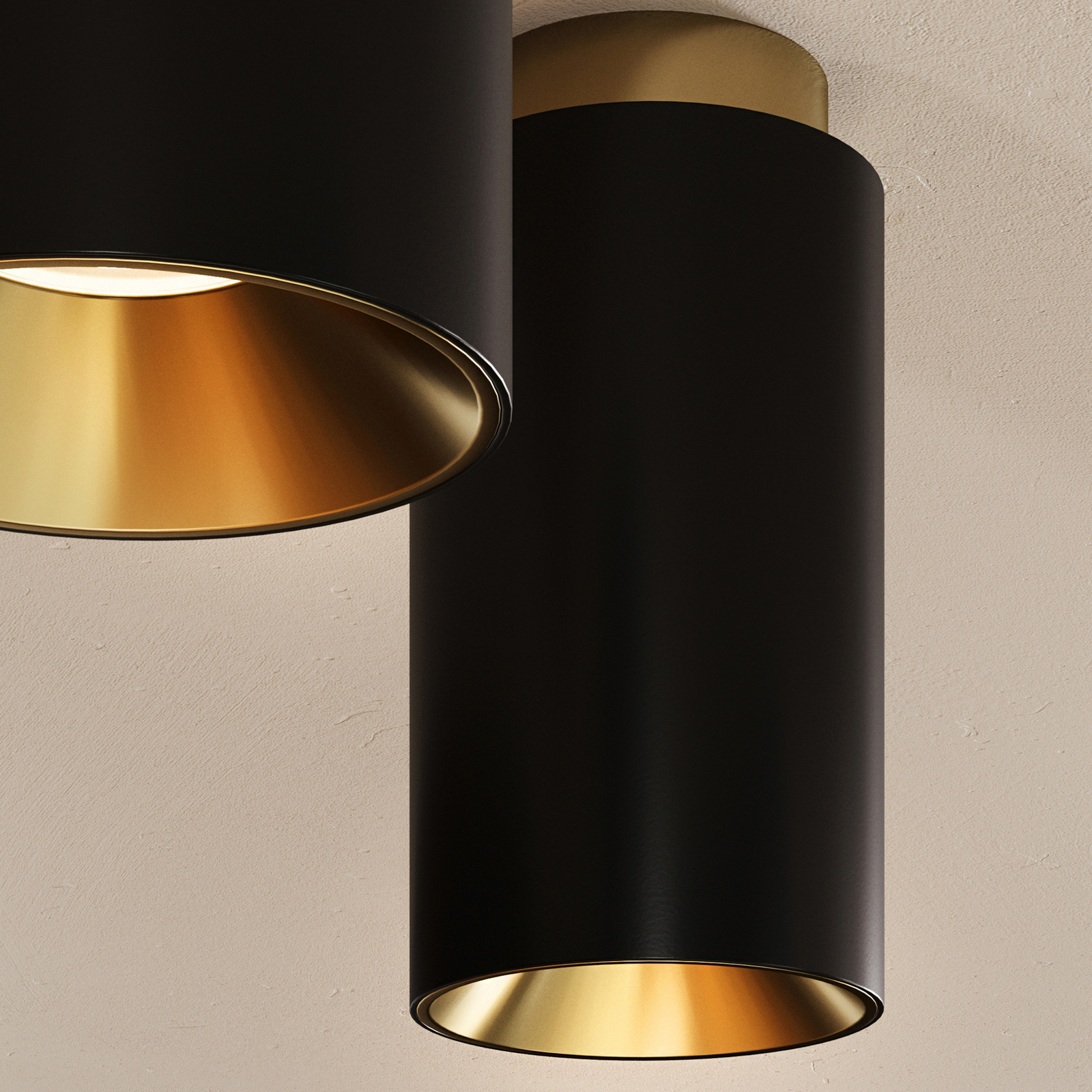 Tobo C65 taklampe, svart, stål, GU10 - DCW