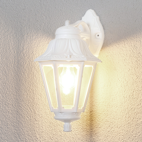 LED-Außenwandlampe Bisso Anna E27 weiß abwärts