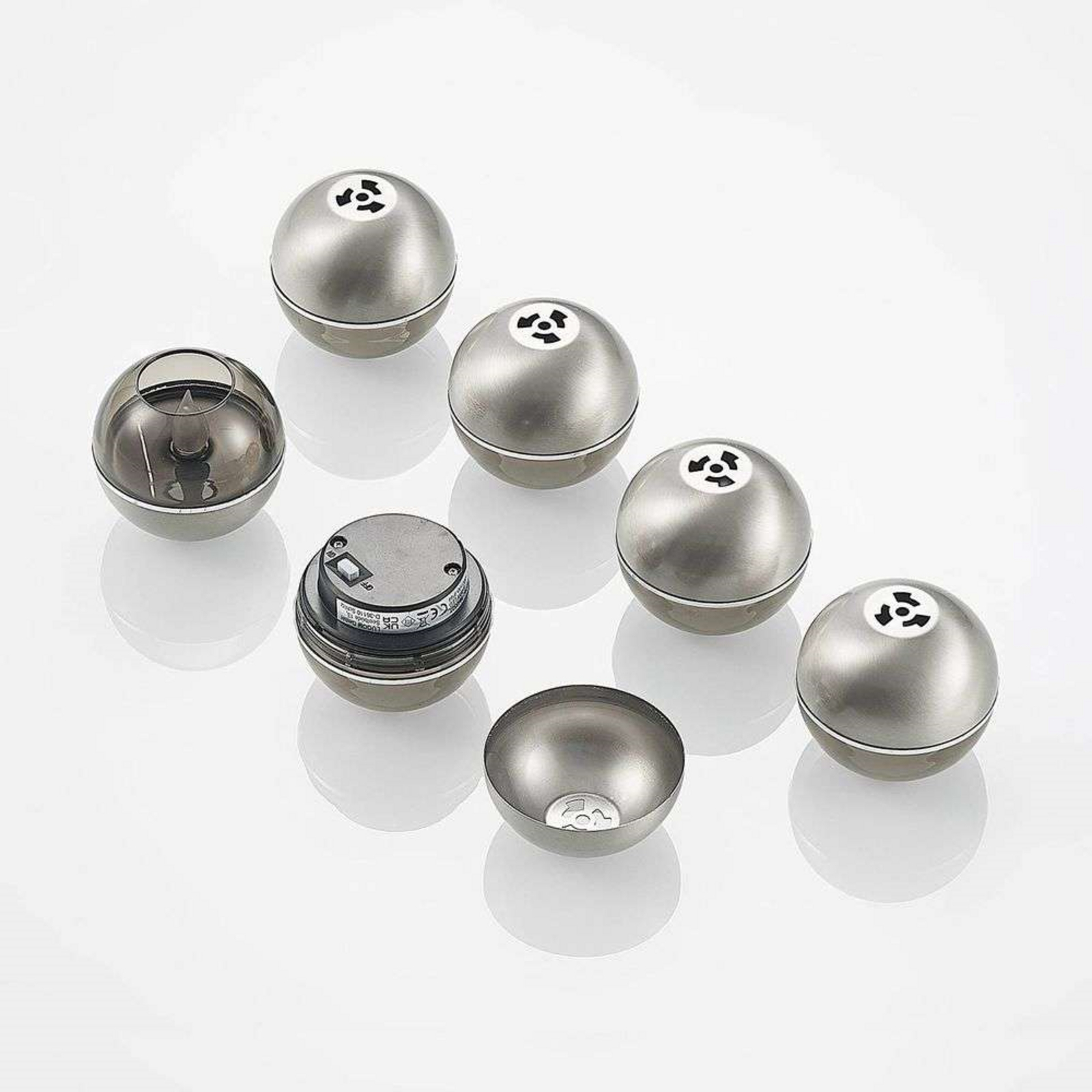 Martjeka 6 psc. LED Solárne Lampy Steel - Lindby