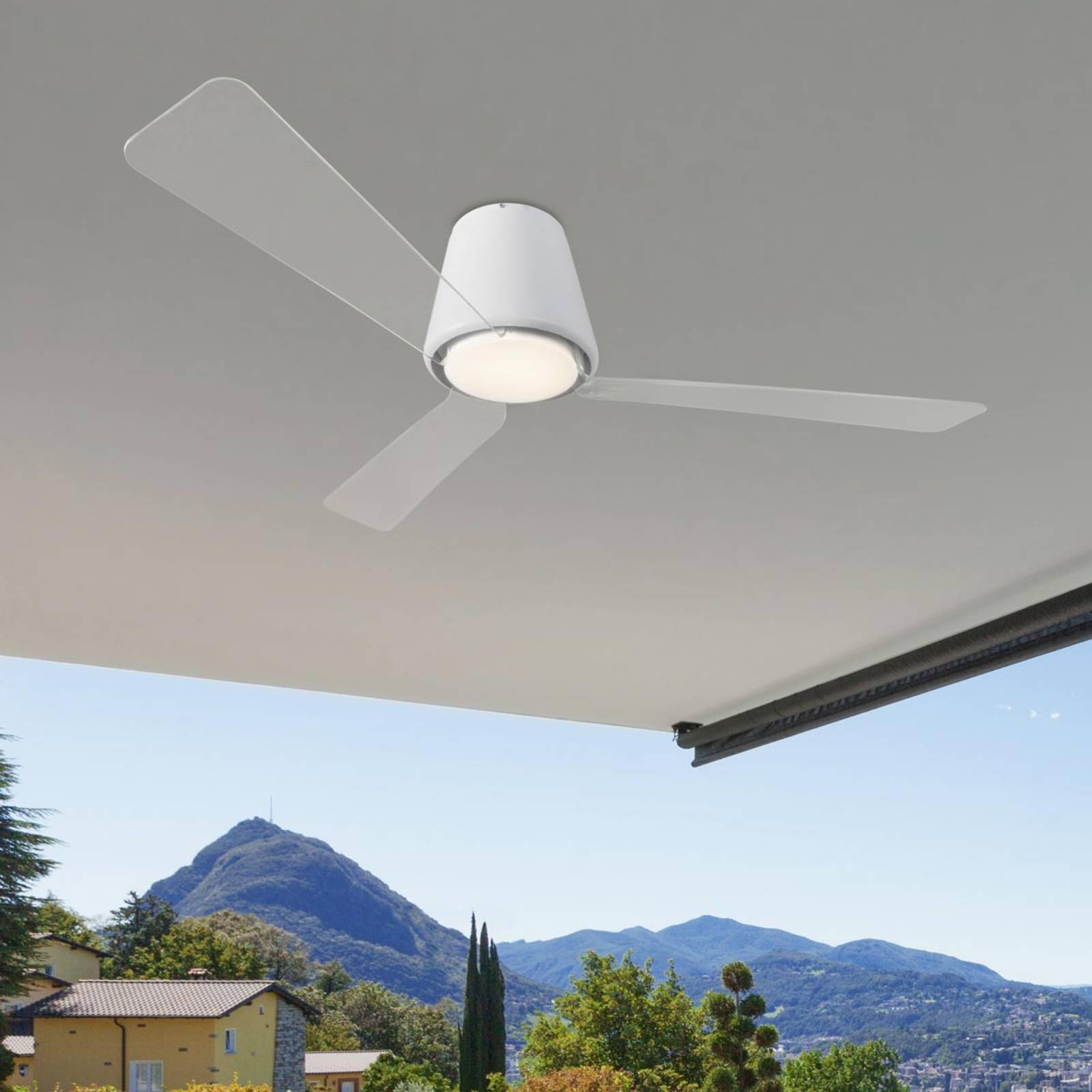 Zeitloser Deckenventilator Garbí mit LED-Licht günstig online kaufen