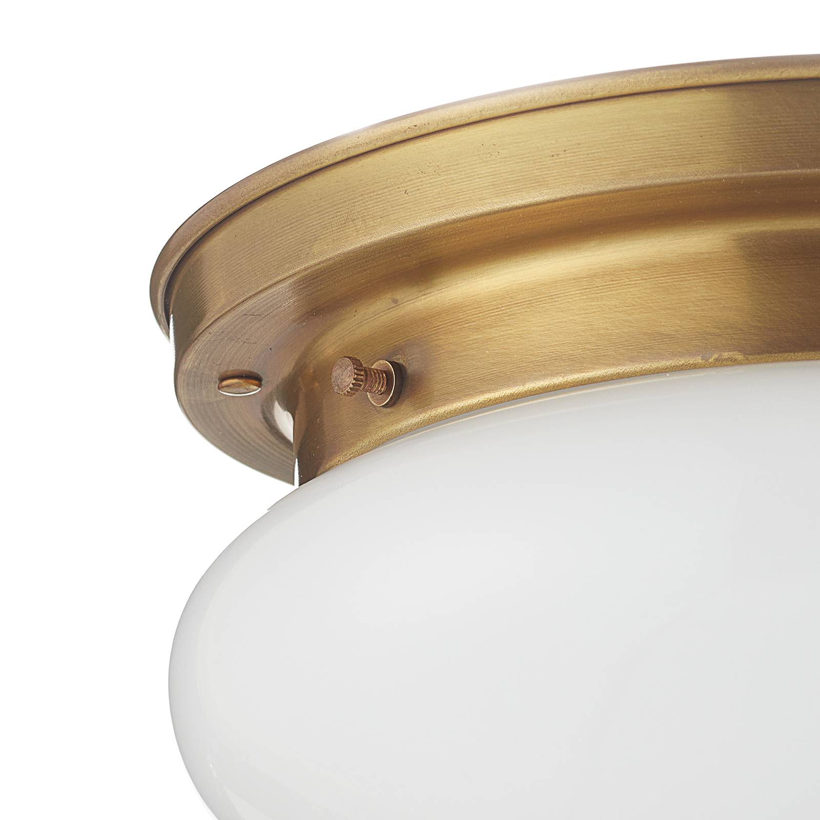  Berliner Messinglampen Berliner Messinglampen Harry Opal Ceiling Light With Brass 
