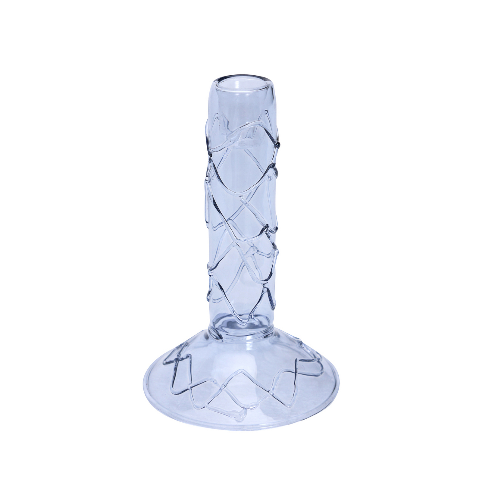 Portavelas Doodle azul, 17 cm de altura - Hübsch