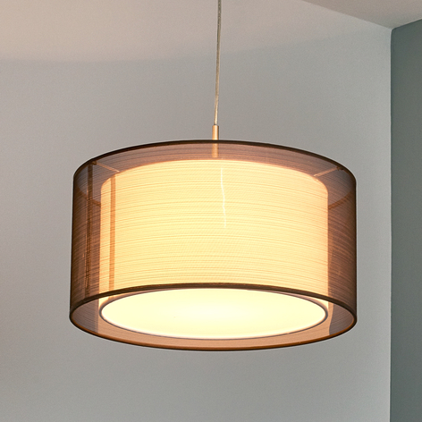 Suspension textile Nica en brun
