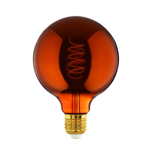 LED Globe E27 G125 4W 2.000K Filament kupfer
