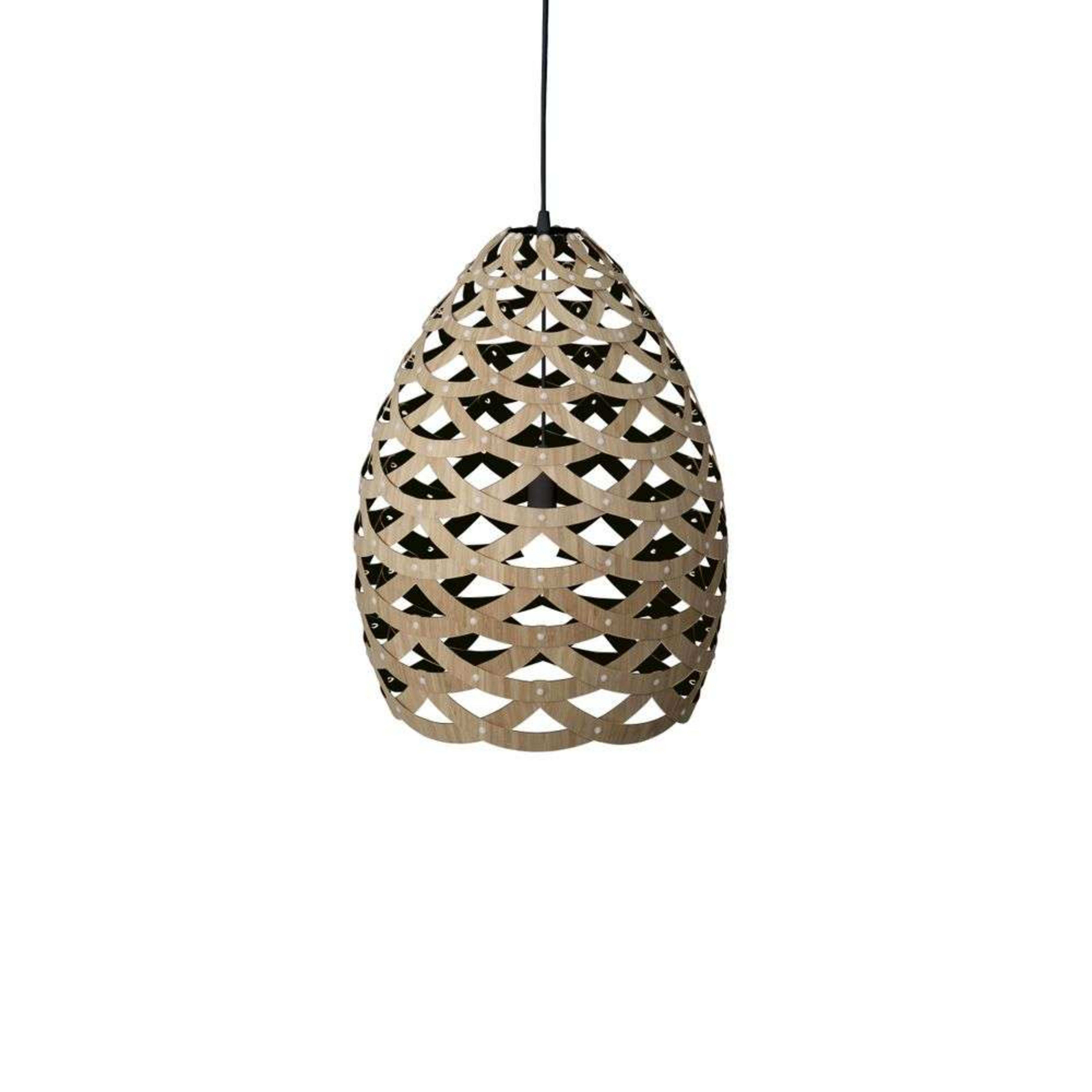Tui Hanglamp Ø68 Zwart 1 Kant - David Trubridge