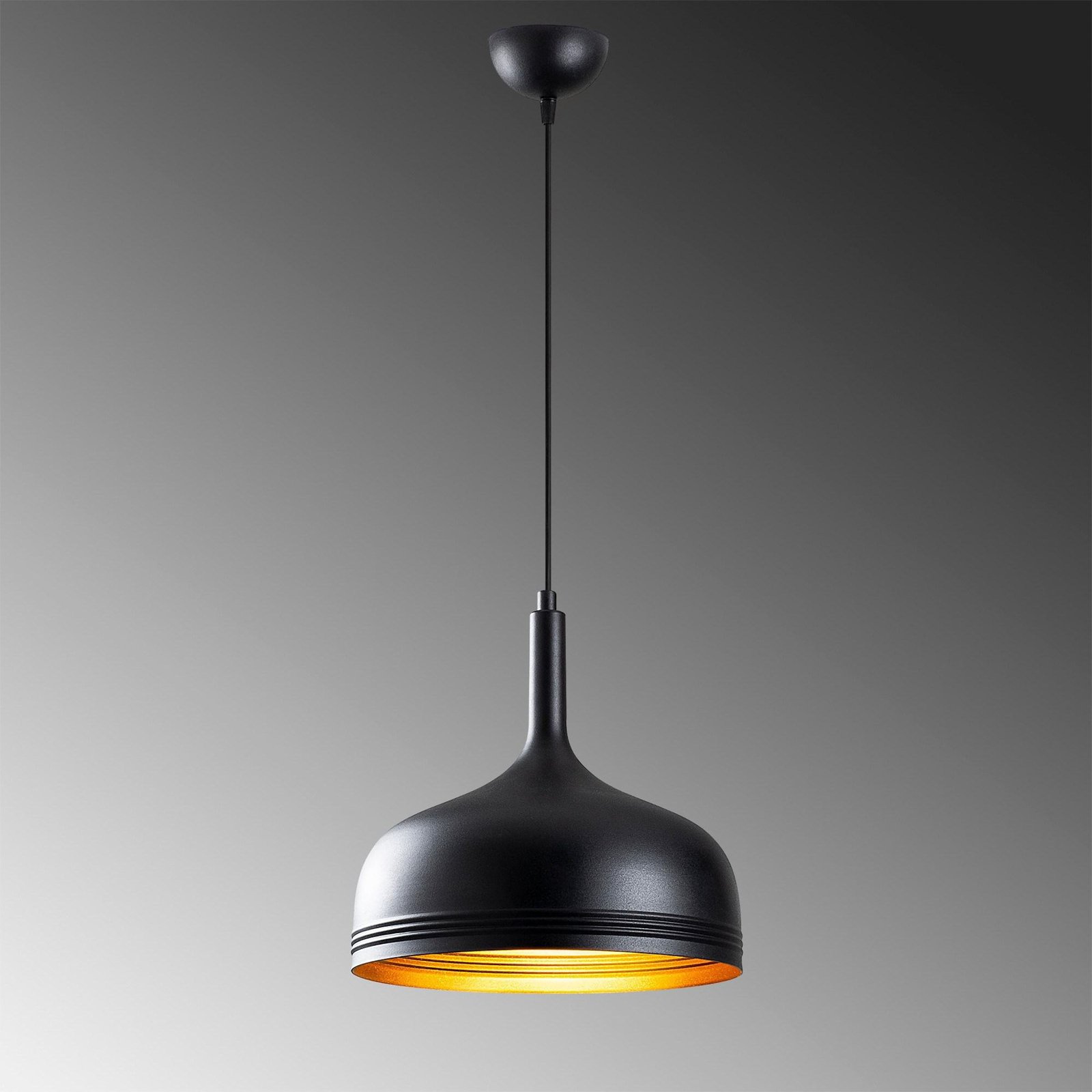 Berceste 187BLACK-S pendant light, black, metal, Ø 30 cm