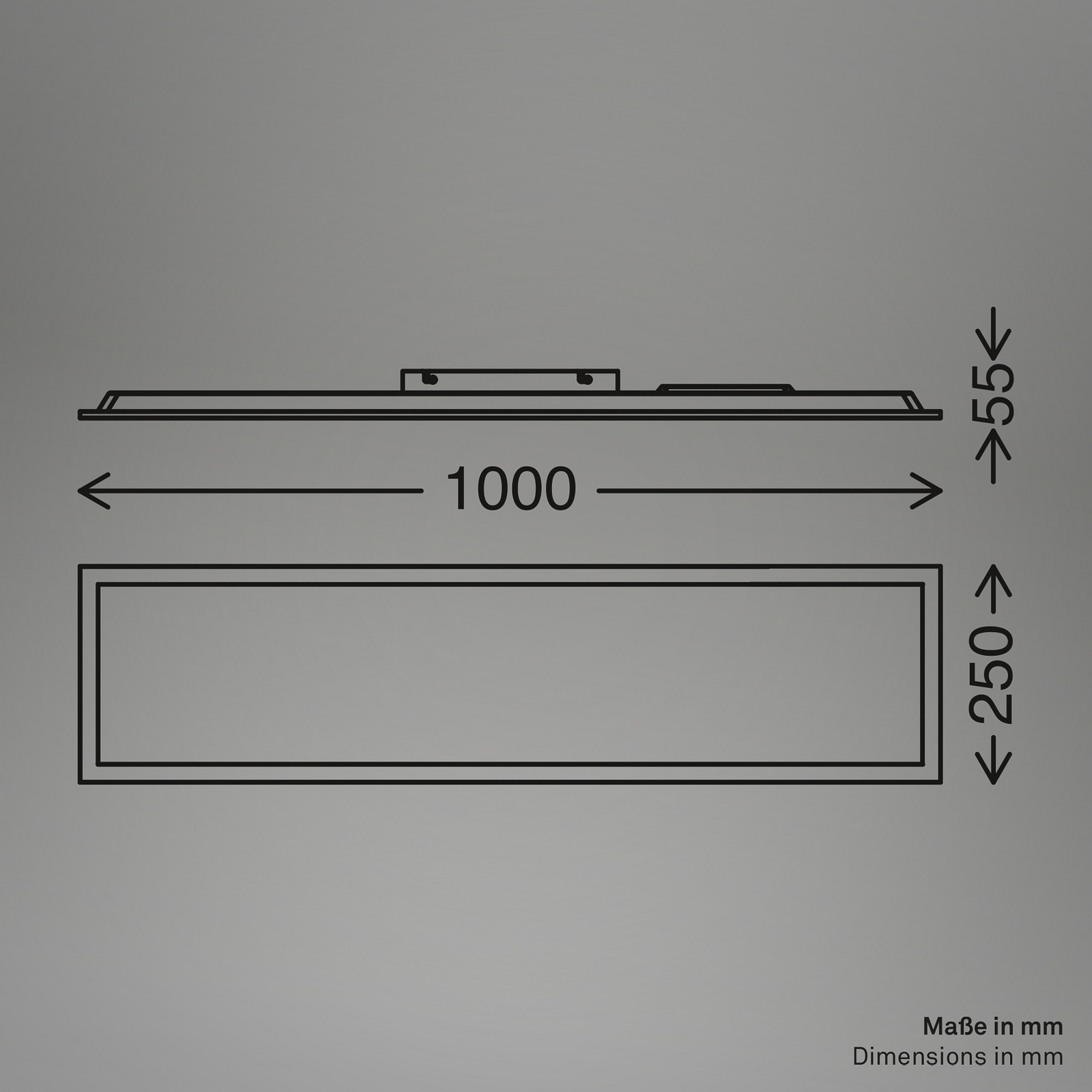 Panneau LED Simple 100 x 25 cm, blanc, ultraplat, IP44, 4000 K