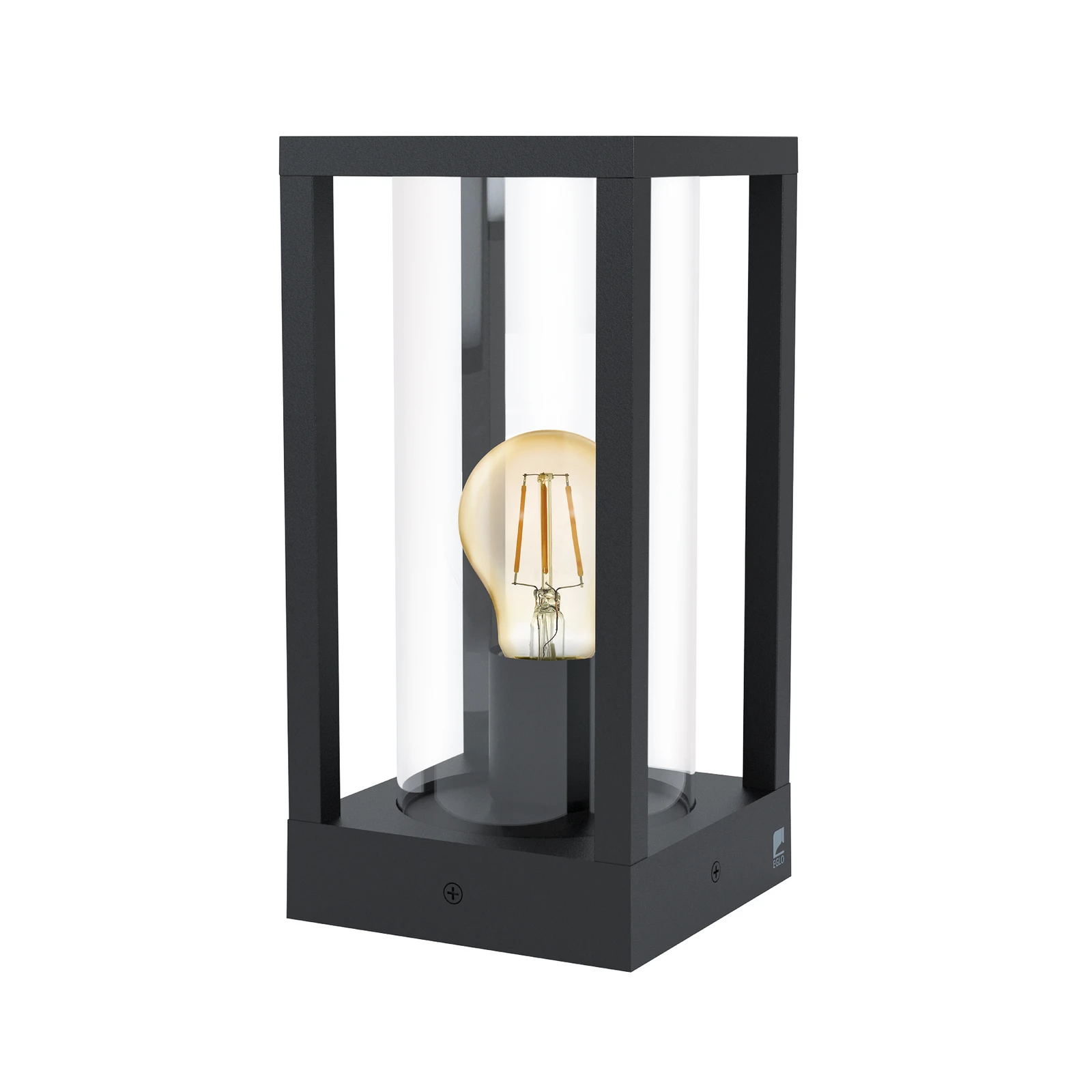 Lampe pour socle Cascinetta, largeur 15 cm, noire, en métal
