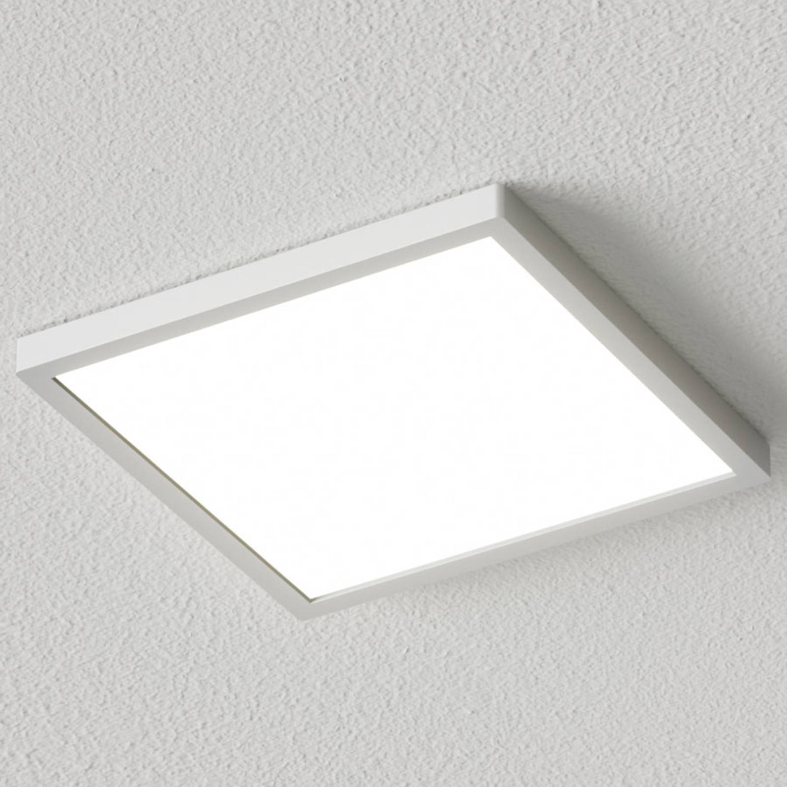 Vierkante LED plafondlamp Solvie, zilver