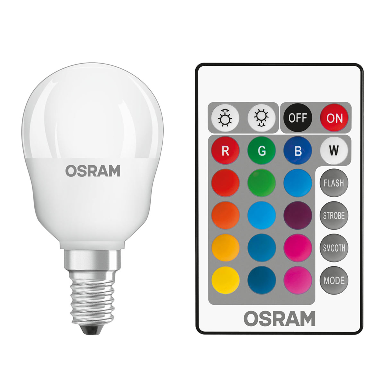 OSRAM LED-pære E14 4,2 W Star+ dråpe fjernktr matt
