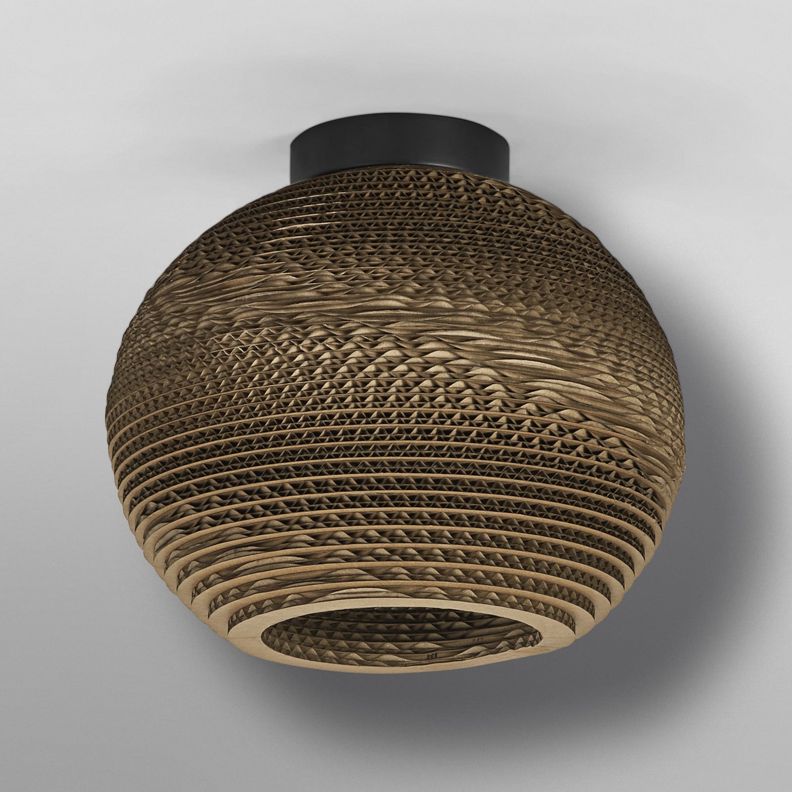 LEDVANCE plafonieră Bilă Ø 26 cm maro carton ondulat E27 - Camera de zi / sufragerie - maro negru - Hârtie / Carton