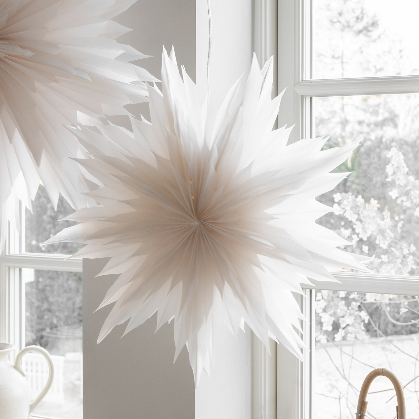 Oslo paper star, white, Ø 80 cm, paper – Watt &amp; Veke