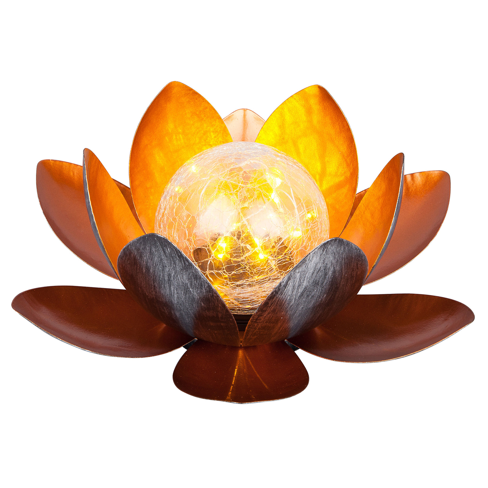 Lindby Marisko LED solar lamp, lotus flower