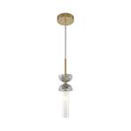 Maytoni pendant light Kyoto, gold, Ø 10 cm, marble, glass