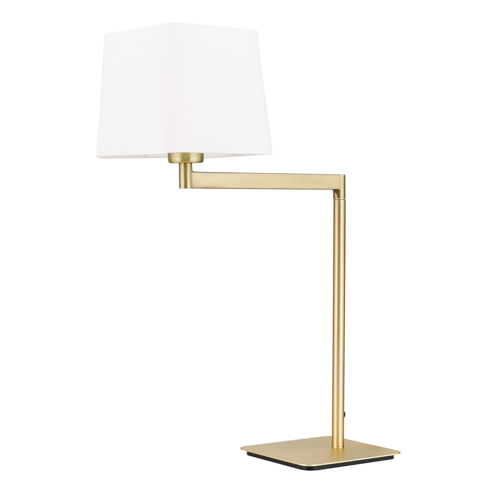 Lampe à poser textile Carlton, laiton mat