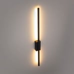 LED-væglampe Flash, sort, højde 79 cm, metal 1 lyskilde