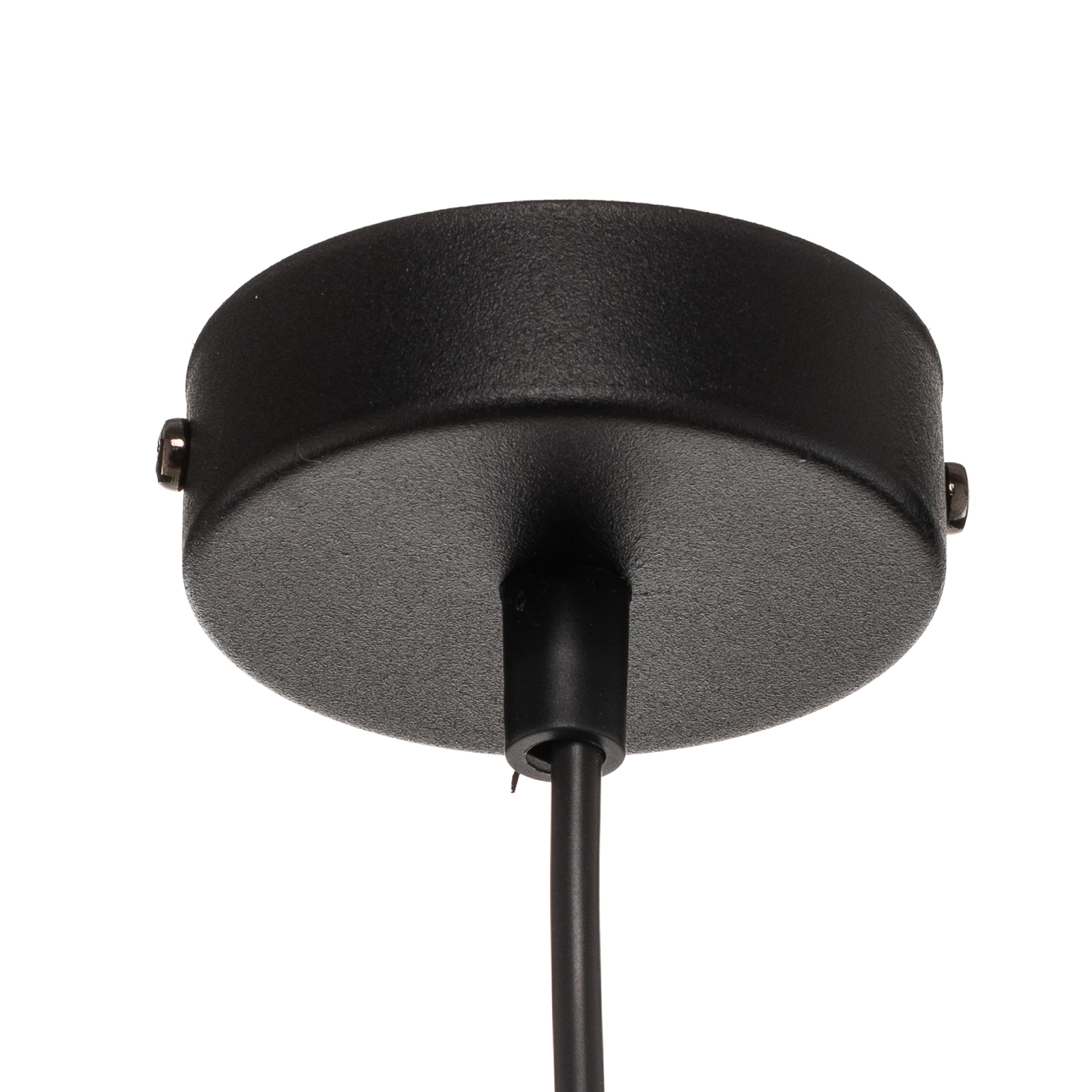 Hanglamp Jari stof 1-lamp zwart-gemarmerd
