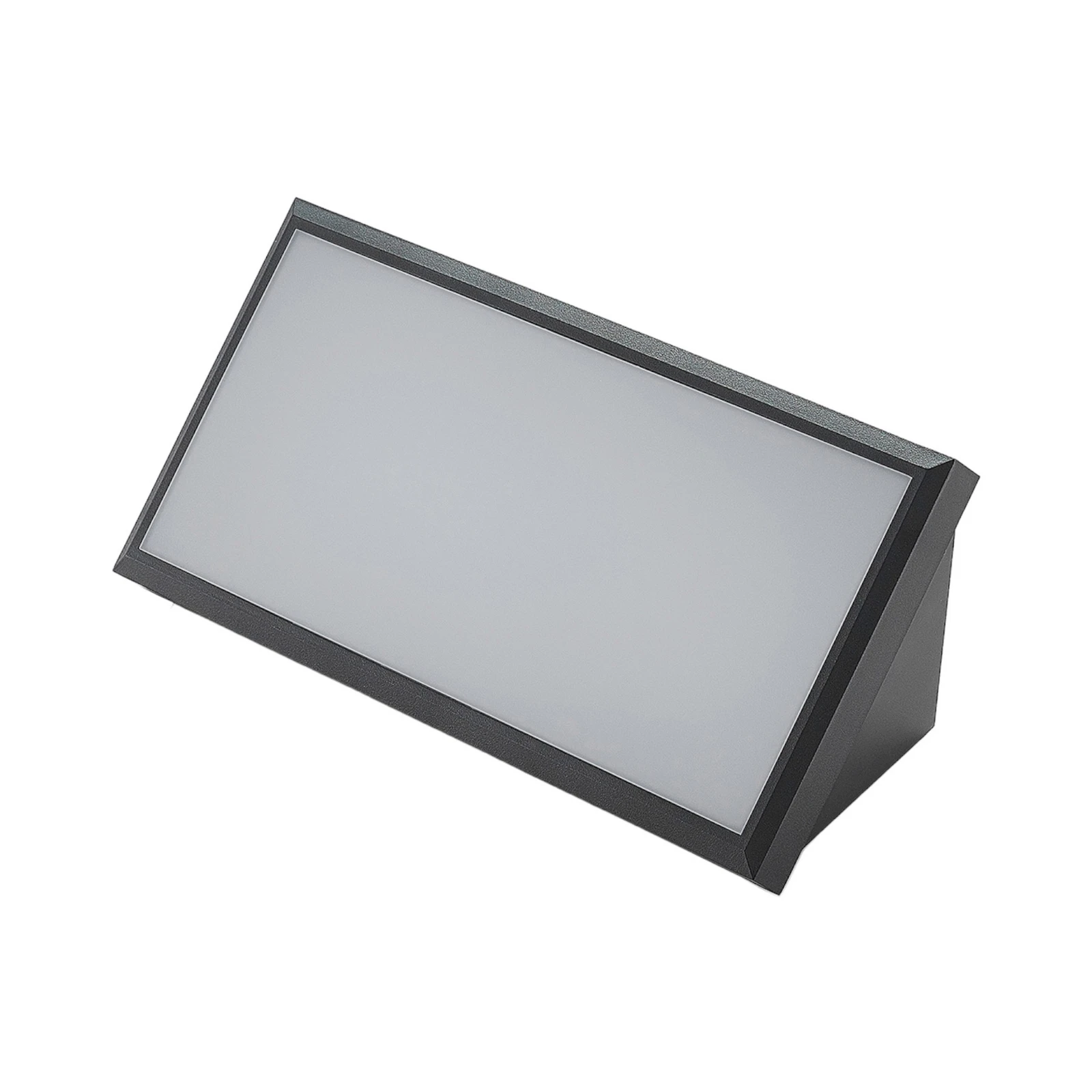 Lindby LED-Außenwandleuchte Abby, grau, Kunststoff, IP65
