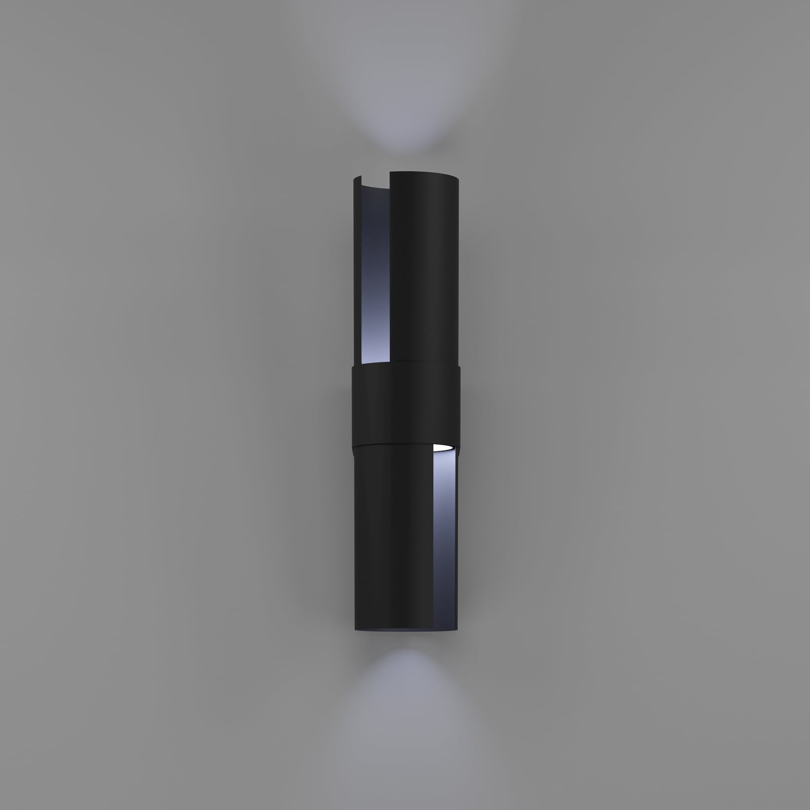 Montelauro LED vanjska zidna svjetiljka, crna, visina 32 cm, metalna