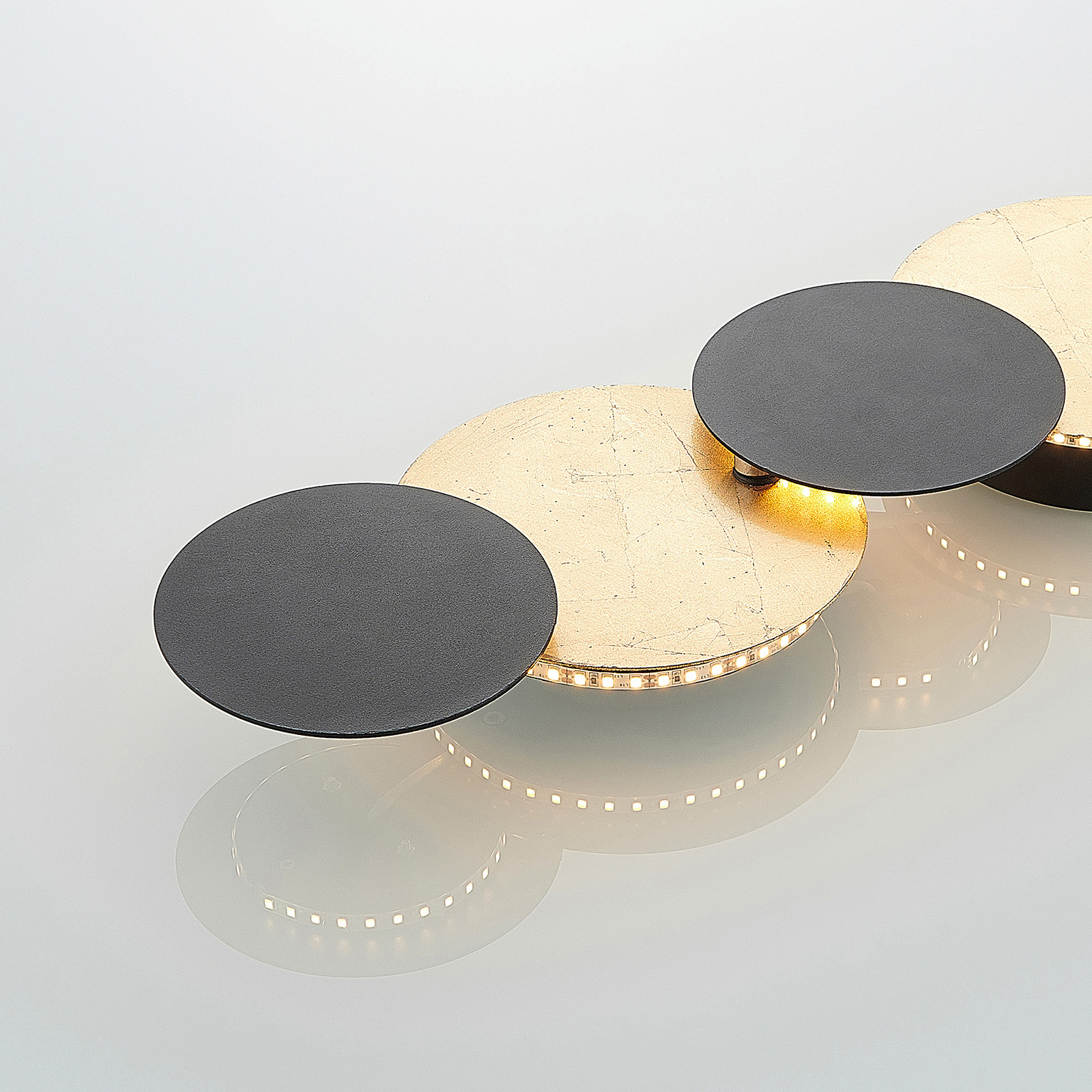 Grazyna 5 LED Aplique de Pared Black/Gold - Lindby