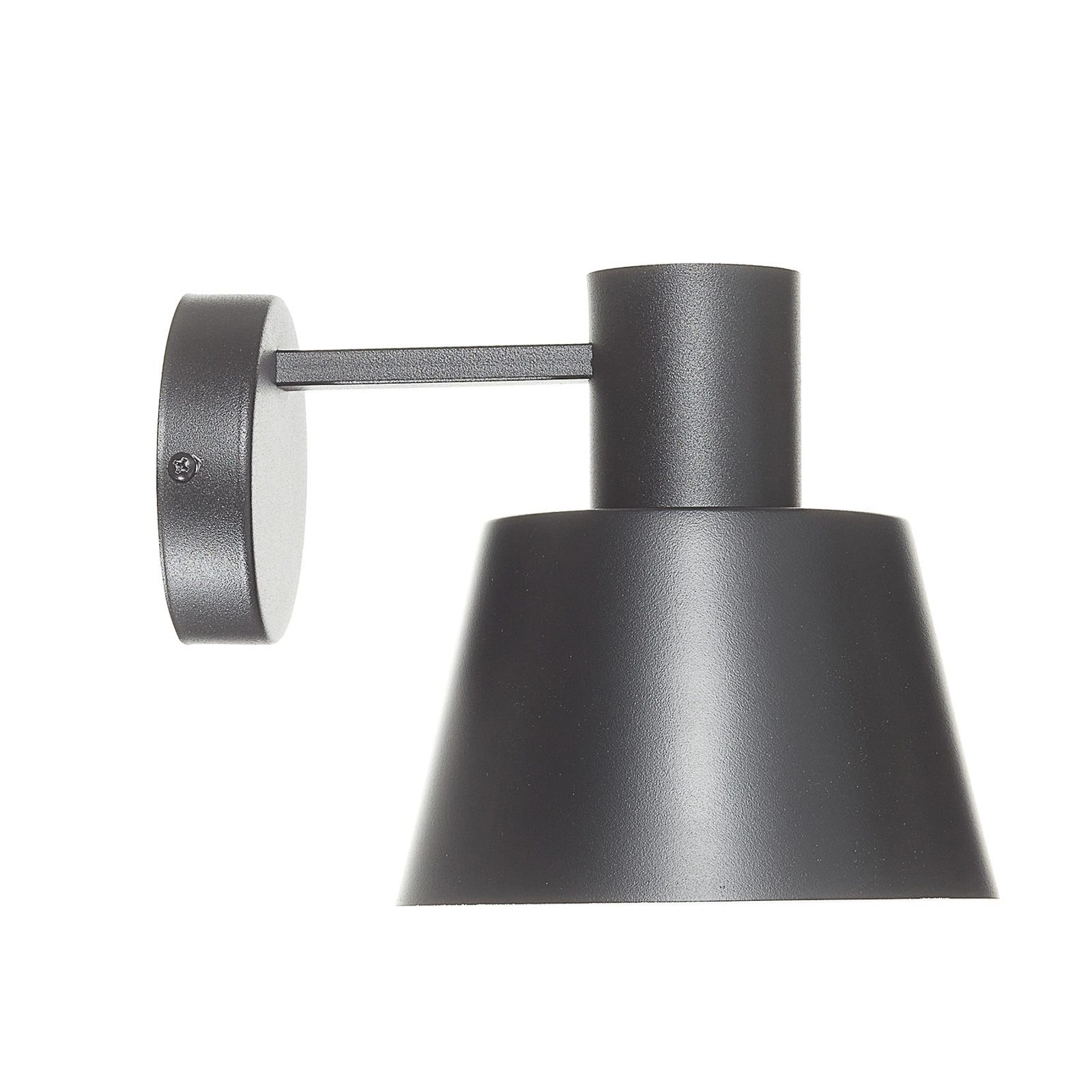 Wandlamp Dunka van metaal, 1-lamp, zwart