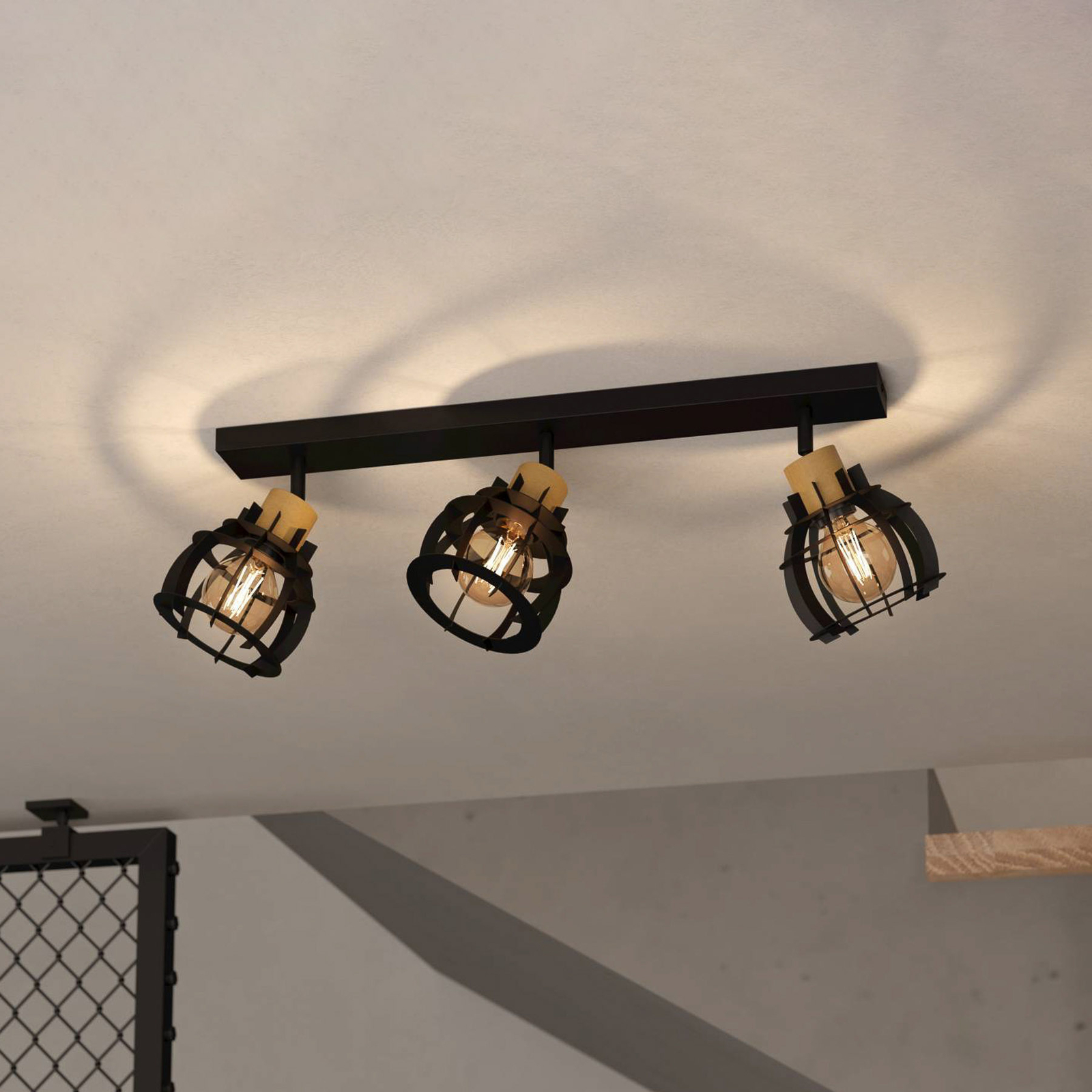 Stillington 1 ceiling light, 3-bulb