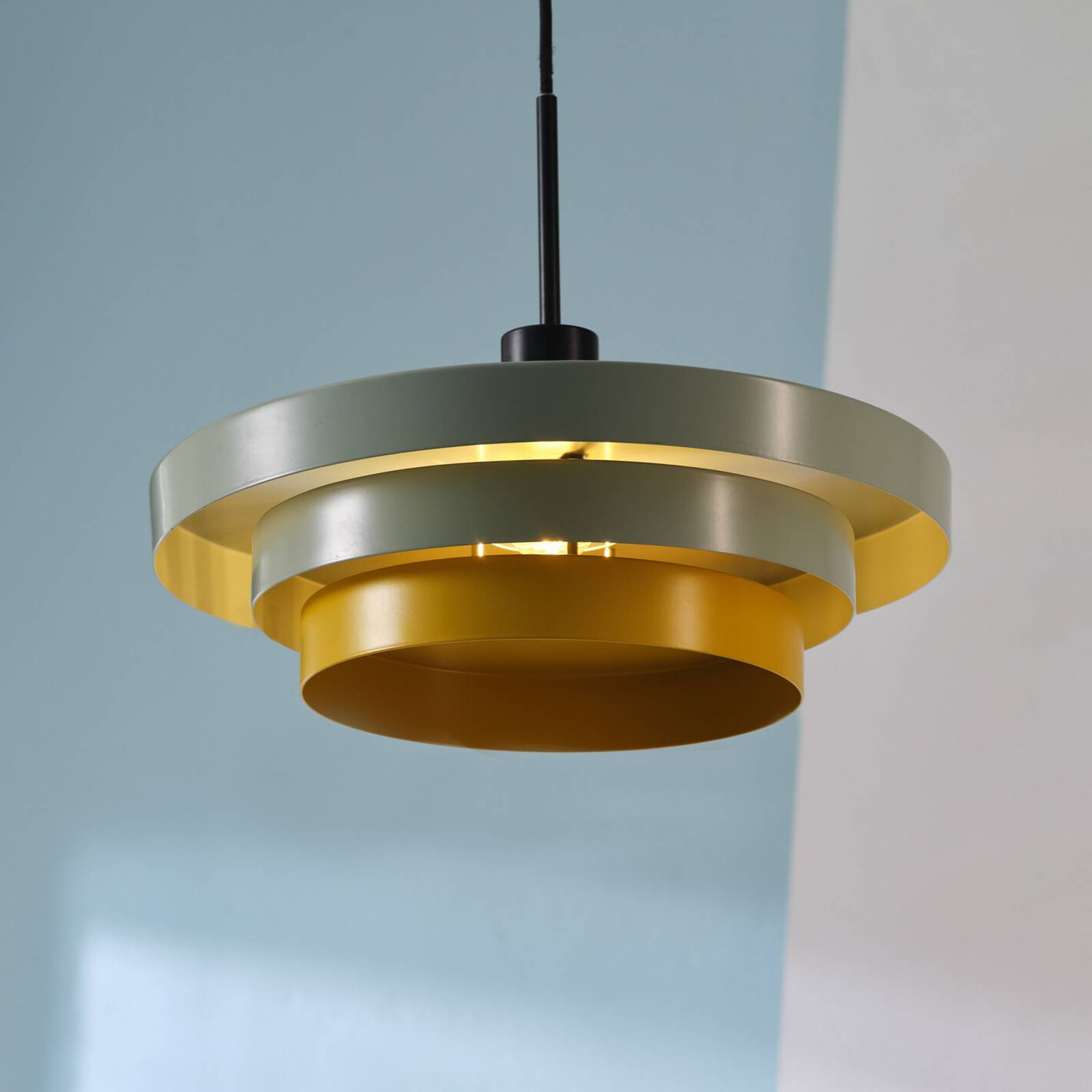 OSRAM Hängeleuchte Decor Layers, grün/gelb, Stahl, E27 günstig online kaufen