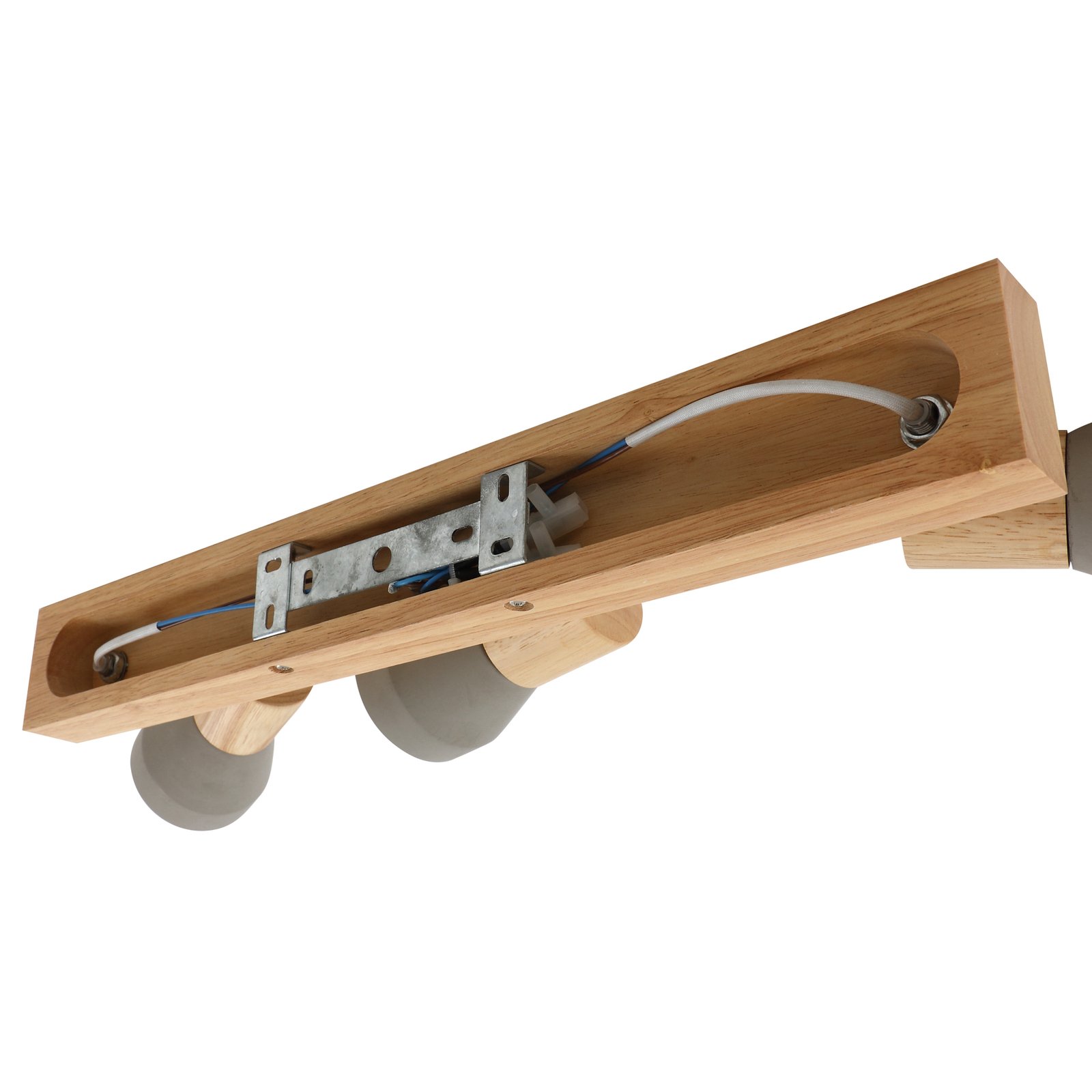 Filiz 3 Deckenleuchte Concrete/Wood - Lindby
