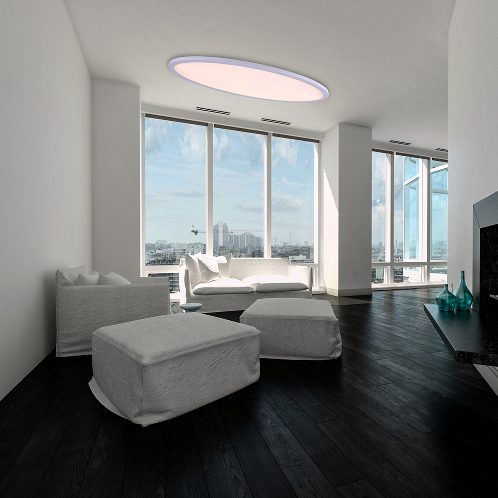 LED ceiling light with remote control, dimmable