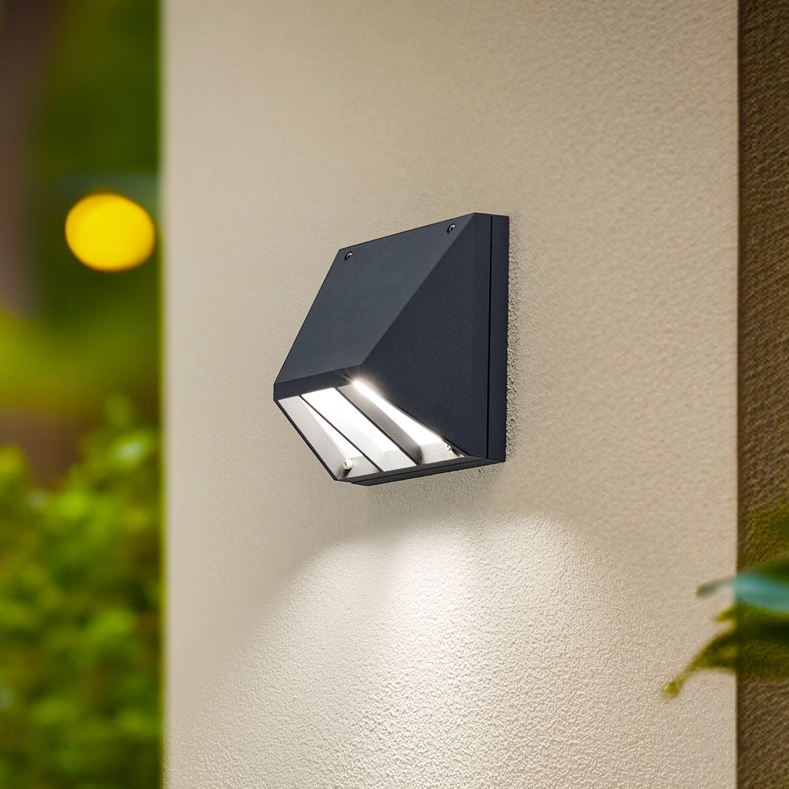 BEGA LED outdoor wall light 22292 K3 on/off, graphite, cast aluminium