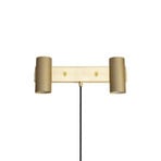 Hubble 2 Vägglampa Brushed Brass - Globen Lighting