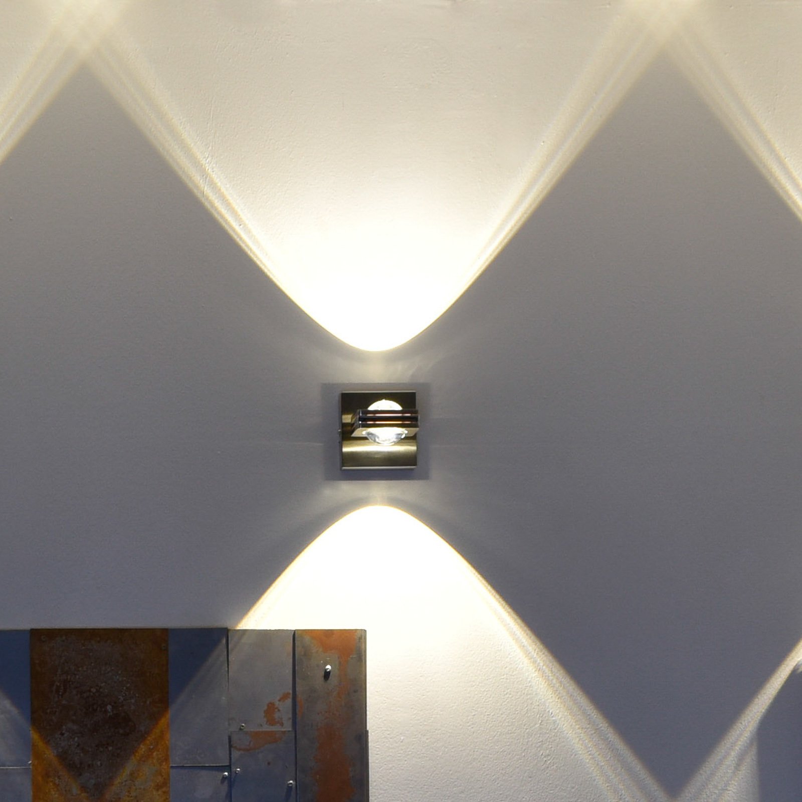 Justerbar LED-vegglampe Fisheye med fjernkontroll