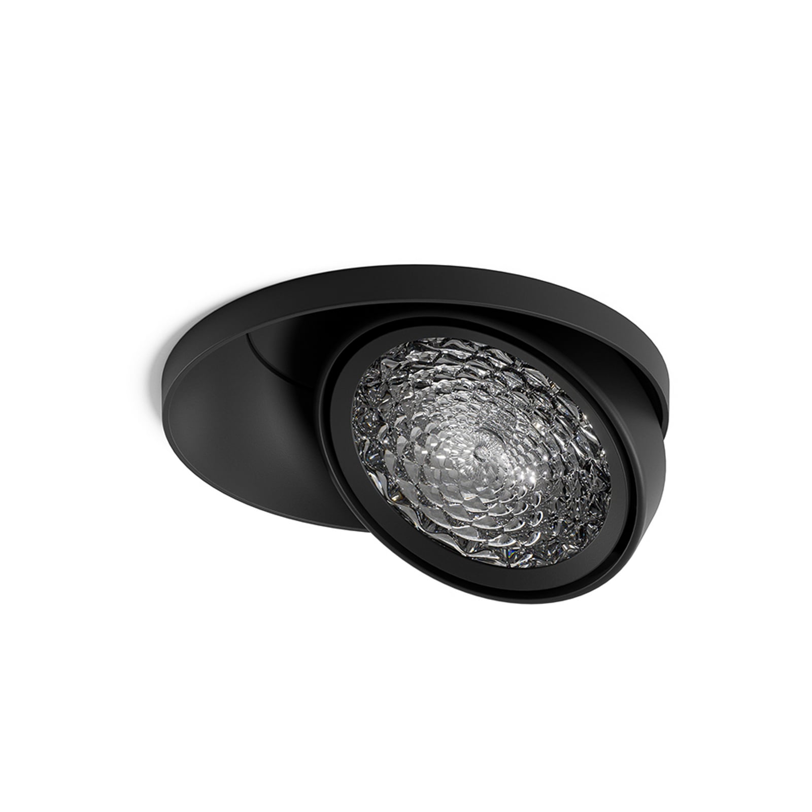 Spot LED de încastru Nivo, negru, 36°, 14 cm, orientabil, dimabil - Sigor