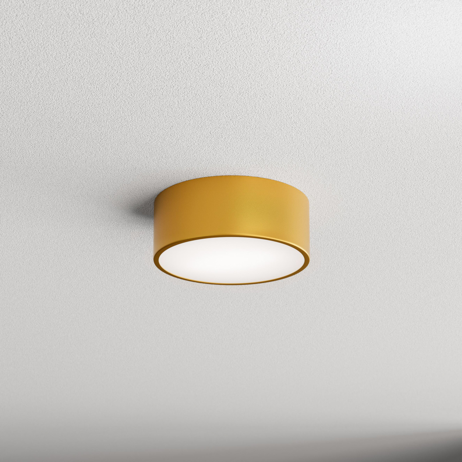 Cleo plafondlamp, goudkleurig, Ø 20 cm, metaal, IP54