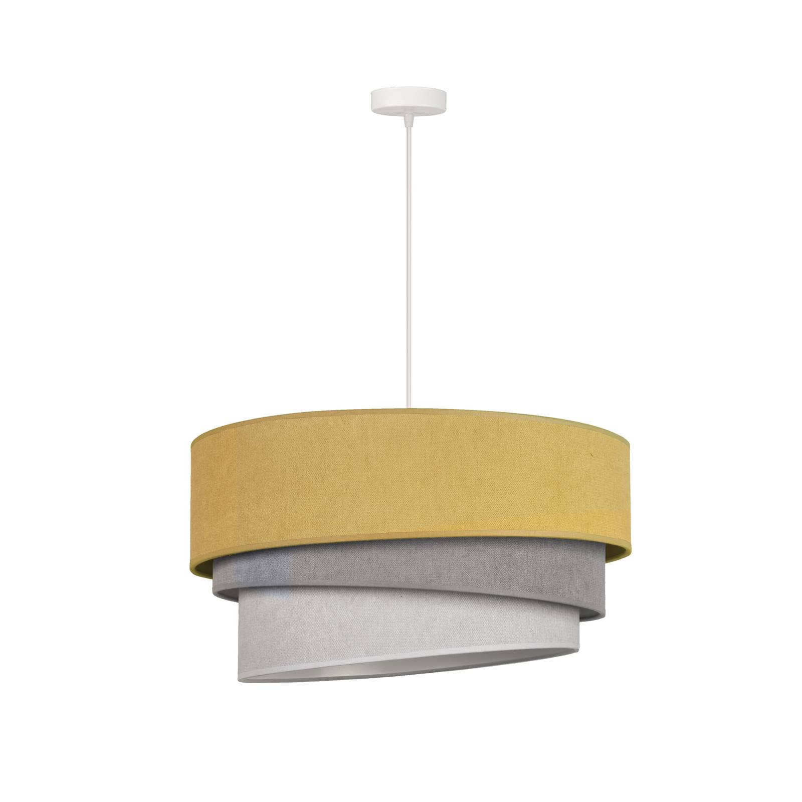 Hänglampa Pastell Trio gul/grå/ljusgrå