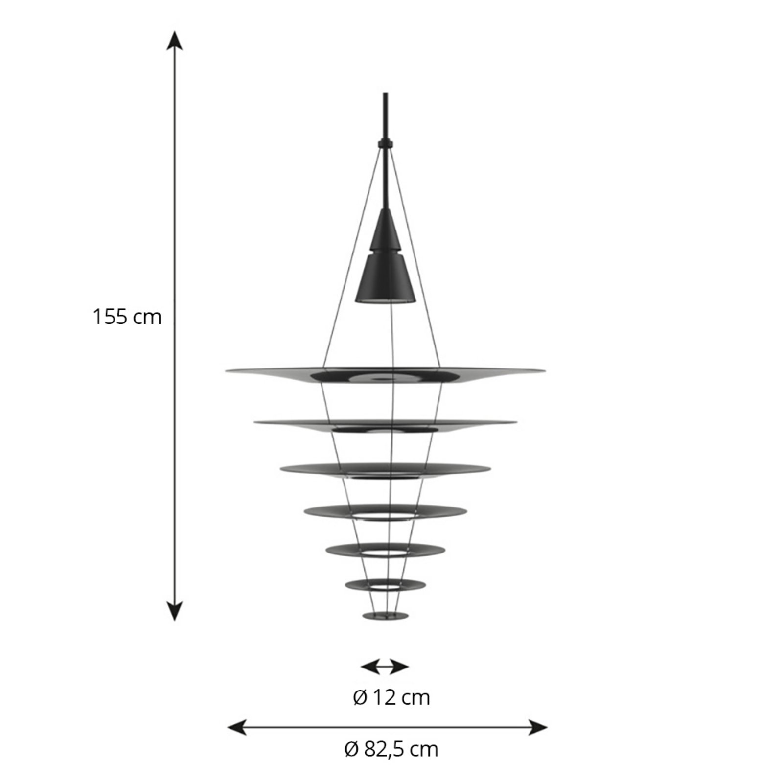 Enigma 825 Pendel Black - Louis Poulsen