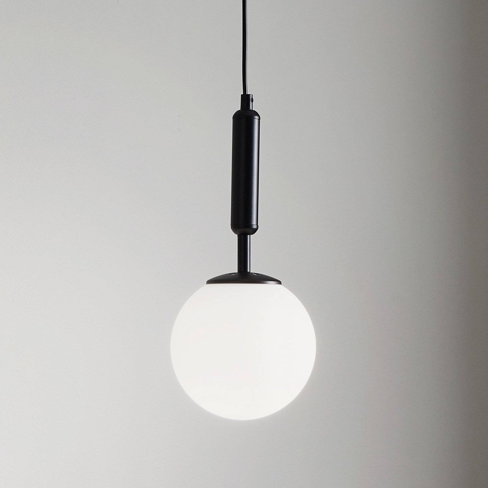 Luminex Lampă suspendată Nalo 1 bec negru - Camera de zi / sufragerie - Modern - negru alb - Metal