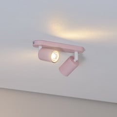 Loftspot Livia, lyserød, 35 cm, 2 lyskilder, metal, GU10