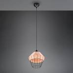 Lámpara colgante Borka, 1 luz, Ø 30 cm, Natur