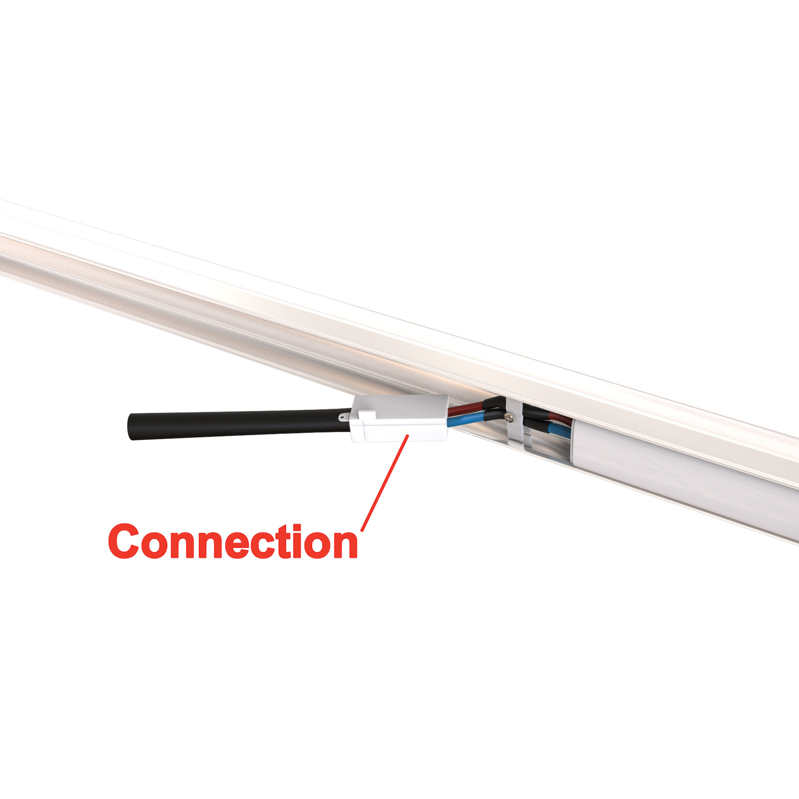 LED-lampa för underskåp Hebe, vit, längd 57 cm