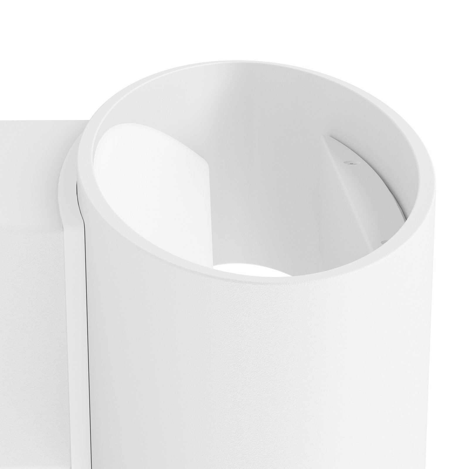 LED-Außenwandlampe Chinoa, weiß, Breite 27 cm, Metall