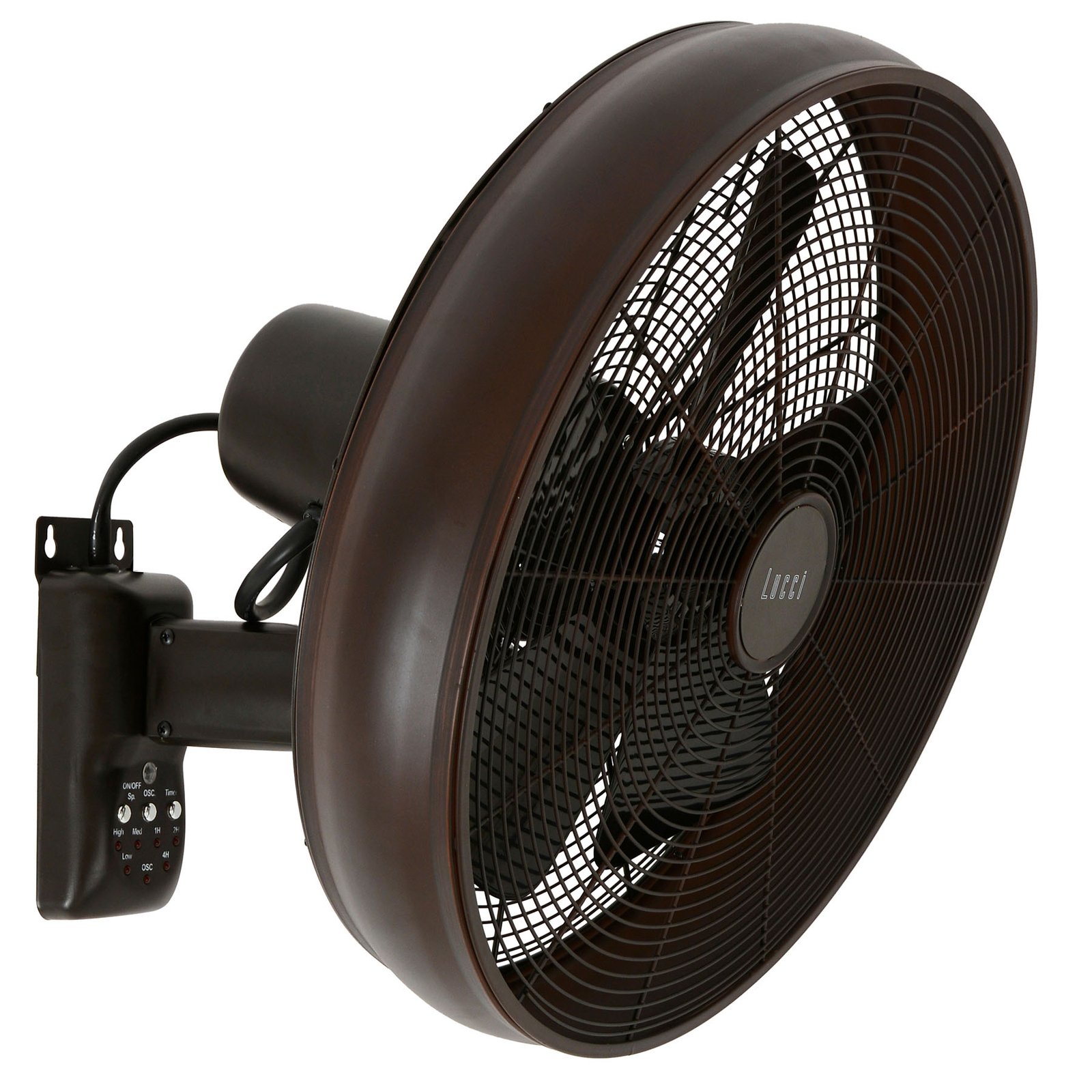 Nástenný ventilátor Breeze, Ø 41 cm, bronz/čierny
