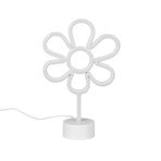 Lampe à poser LED Rose, blanche, en plastique, sur secteur ou à piles