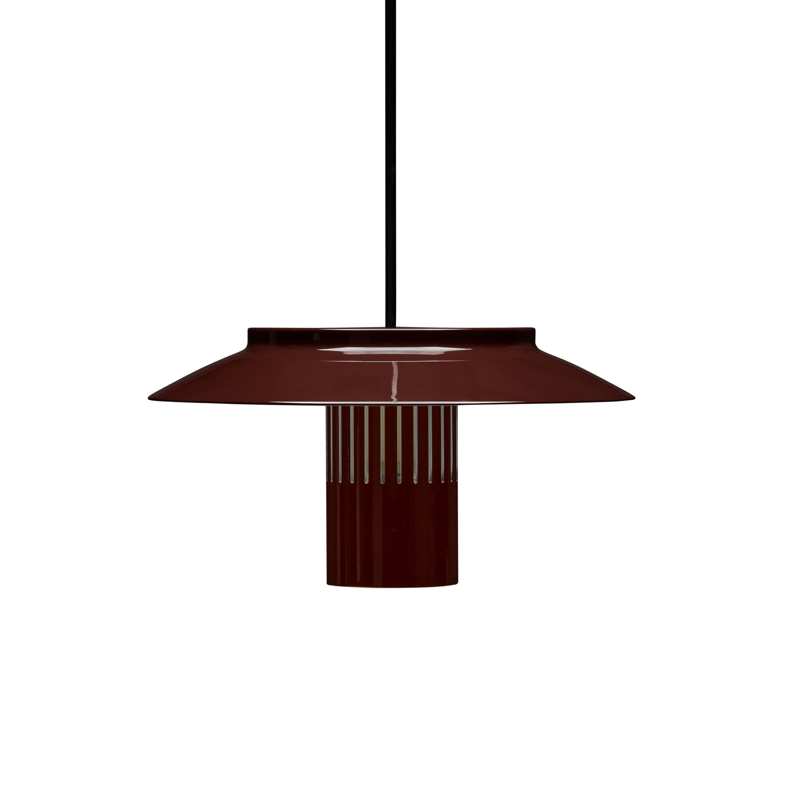 Lille 24 Hängelampe, dunkelrot, Aluminium, Ø 24 cm - Pholc