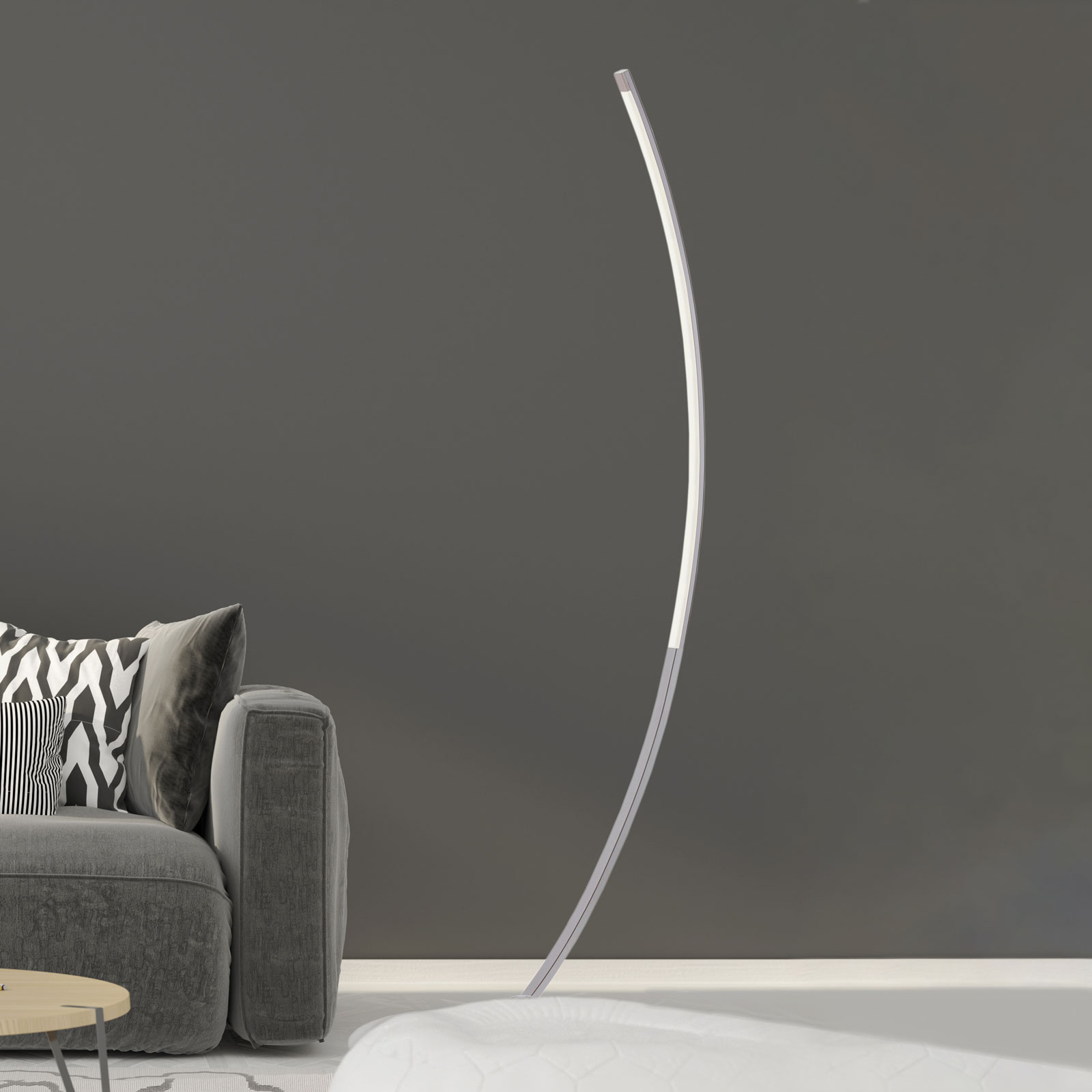 Brilonger 1366-012 LED floor lamp with dimmer, for Living / Dining Room, metal, plastic, 12 W, energy efficiency: A+, H: 148 cm