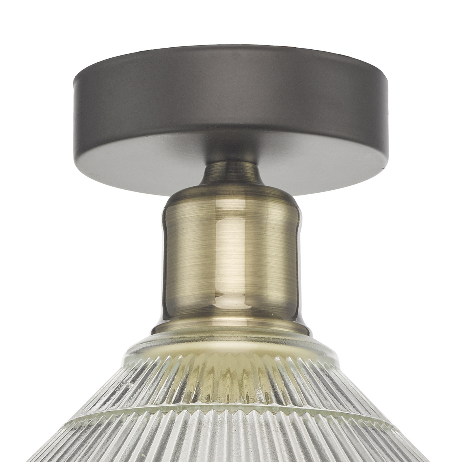 Boyd ceiling light, fluted glass lampshade Lights.co.uk